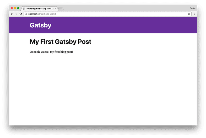 My first blog post with Gatsby